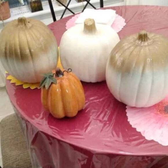 Bundle Decorative Pumpkins Table Scape Thanksgiving Halloween Fall Decor - Picture 2 of 7